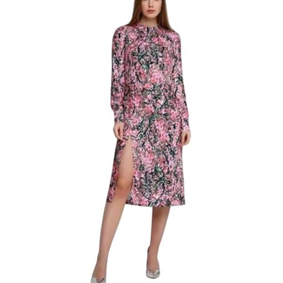 H&M Dresses & Skirts - H&M Multicolor Floral Backless Front Slits  Midi Dress 8